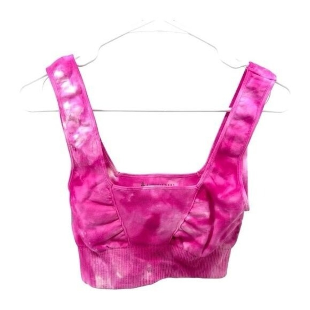 FP Movement by Free People Pink Tie-Dye Sports Bra